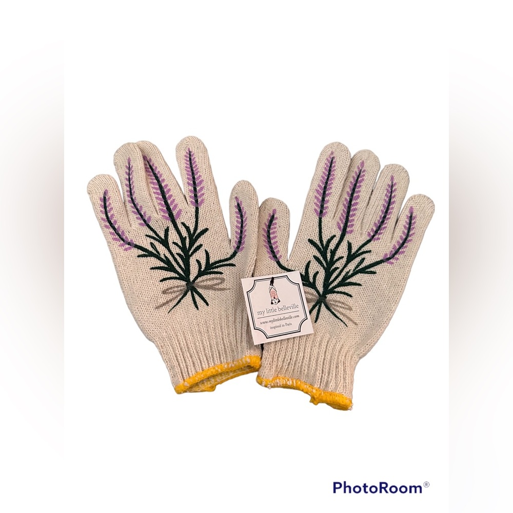 Belleville Gardening Gloves with Lavendar Flowers